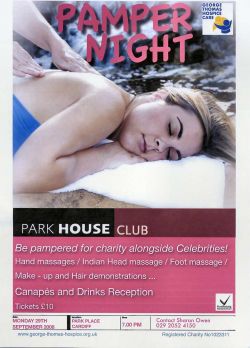 Pamper Night in Cardiff in aid of George Thomas Hospice Care