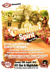 411 August Bank Holiday Carnival Spirit Special