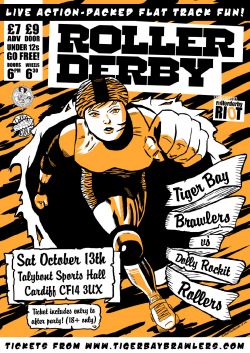 LIVE ROLLER DERBY - Tiger Bay Brawlers v Dolly Rockit Rollers