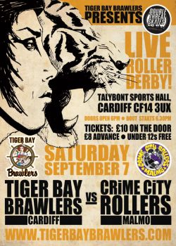International Roller Derby: Tiger Bay Brawlers v Sweden's Crime City Rollers