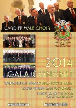 Cardiff Male Choir's Annual Gala Concert