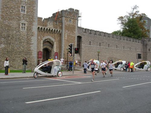 Exiting Cardiff Castle